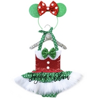 Faux Fur *Limited Edition* Green MINNIE Christmas Romper