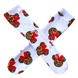 Cheetah Minnie Knee High Socks