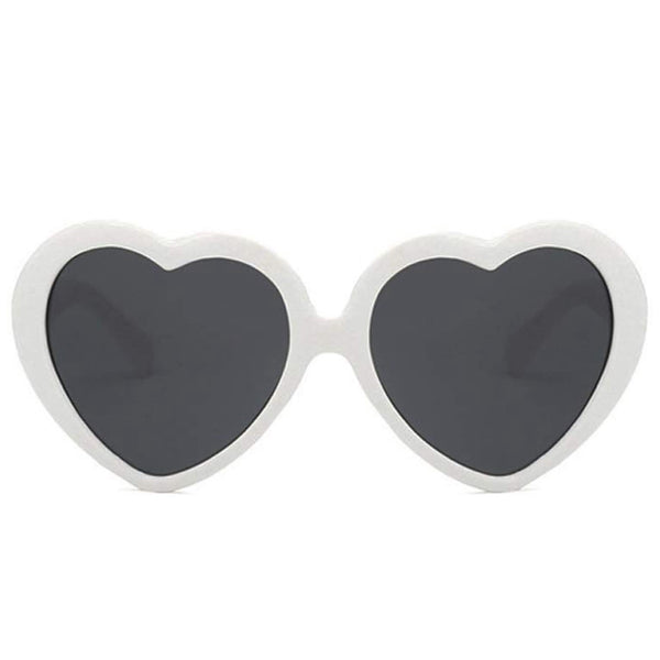 Kid's WHITE Heart Shaped Sunglasses
