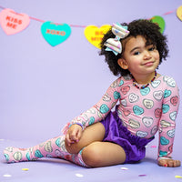 PINK Conversation Heart Long Sleeve Leotard