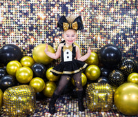 DELUXE GOLD New Years Eve Tuxedo Romper