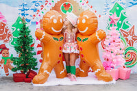 DELUXE Pink Candyland Gingerbread Romper