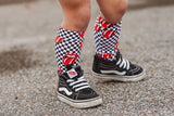 Checkered Rolling Stones Knee High Socks