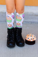 Halloween Cupcake Knee High Socks