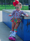 Black Stripe Rainbow Roller Skates Top (Child)