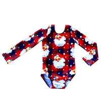 Lrg Buffalo Plaid Santa Leotard