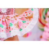 DELUXE Pink Candyland Gingerbread Romper