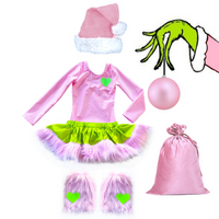 PINK Grinch FUR Trim Bloomer Skirt