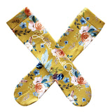 Mustard Floral Knee High Socks