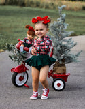 Red Buffalo Plaid Christmas Trucks Leotard