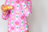 PINK Coffee & Donut Long Sleeve Leotard