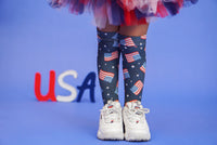 Navy American Flag Knee High Socks