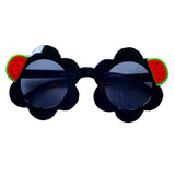 Kid's Black Watermelon Flower Shaped Sunglasses