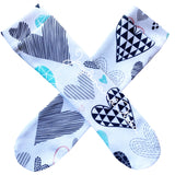 Abstract Hearts Knee High Socks