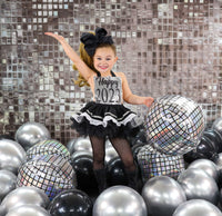 DELUXE SILVER 2024 New Years Eve Tuxedo Romper + TUTU