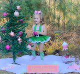 DELUXE Pink & Green Elf Romper