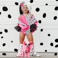 Cotton Dalmatian HOT PINK Shawl