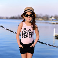 Salty Beach (Light Pink Tank)