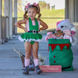 DELUXE Pink & Green Elf Romper