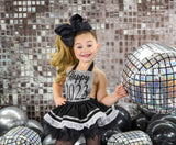 DELUXE SILVER 2024 New Years Eve Tuxedo Romper + TUTU