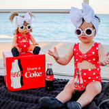 Red Polka Dot MINIKANE Bathing Suit