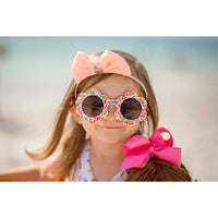 Kid's Sprinkle White Flower Shaped Sunglasses