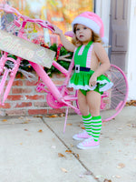 DELUXE Pink & Green Elf Romper