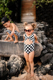 BOYS Black & White Checkered Shorts