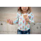 Teal Ice Cream Cone Top (Child)