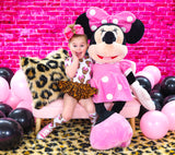 Pink Cheetah Minnie Knee High Socks