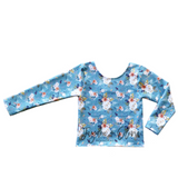 Teal Autumn Floral Top (Child)