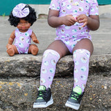 Lavender Eyeballs Knee High Socks