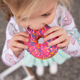 Pink & Mint Donut Hearts Long Sleeve Leotard