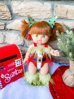 Minikane Sparkle Grinch Santa Suit  Romper