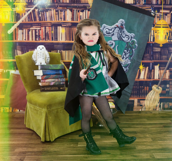 "Slytherin" Harry Potter Hooded Cape with PATCH