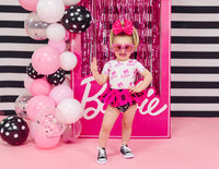 Black & Pink Polka Dot Doll Bloomer Skirt