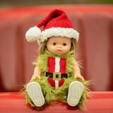Minikane Grungy GRINCH Santa Suit Romper