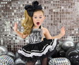 DELUXE SILVER 2024 New Years Eve Tuxedo Romper + TUTU