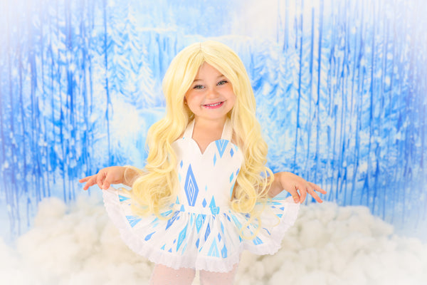 DELUXE White Frost Elsa inspired Romper