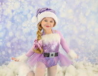 Extra Fluffy Sparkle LAVENDER Santa Romper