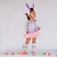 Little Miss EGGStremely Cute  Long Sleeve Leotard