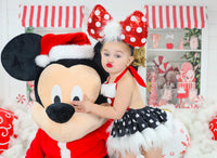 Faux Fur *Limited Edition* Black MINNIE Christmas Romper