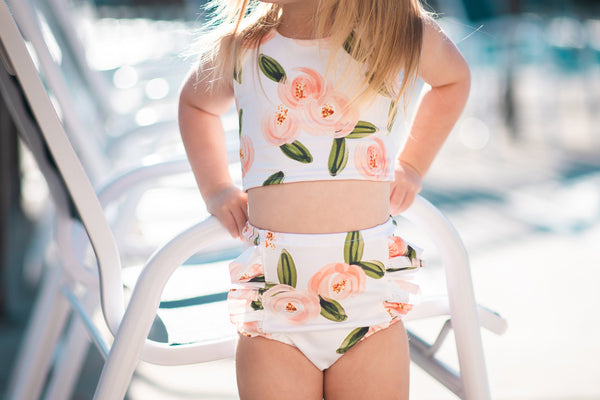 Coral Floral Two Piece