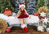 Buffalo Plaid Santa Romper