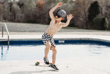 BOYS Black & White Checkered Shorts