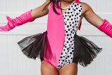 Half & Half HOT PINK Cruella Romper