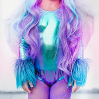 Turquoise Ombré Rainbow Wig