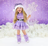 DELUXE LAVENDER Santa Romper