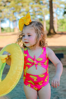 Hot Pink Rubber Ducky One piece