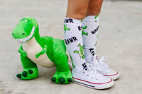 White Rex Toy Story Knee High Socks